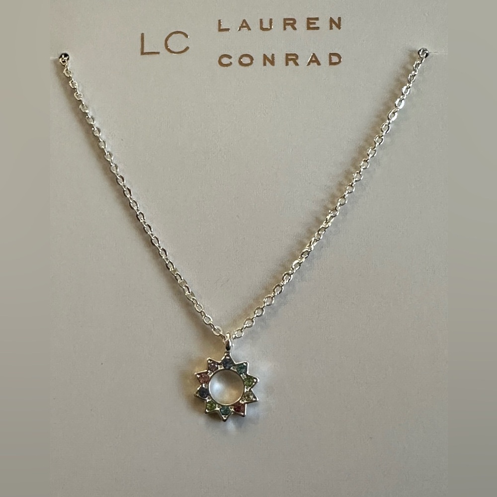 LC Lauren Conrad Multicolored Pendant Necklace NWT‎
